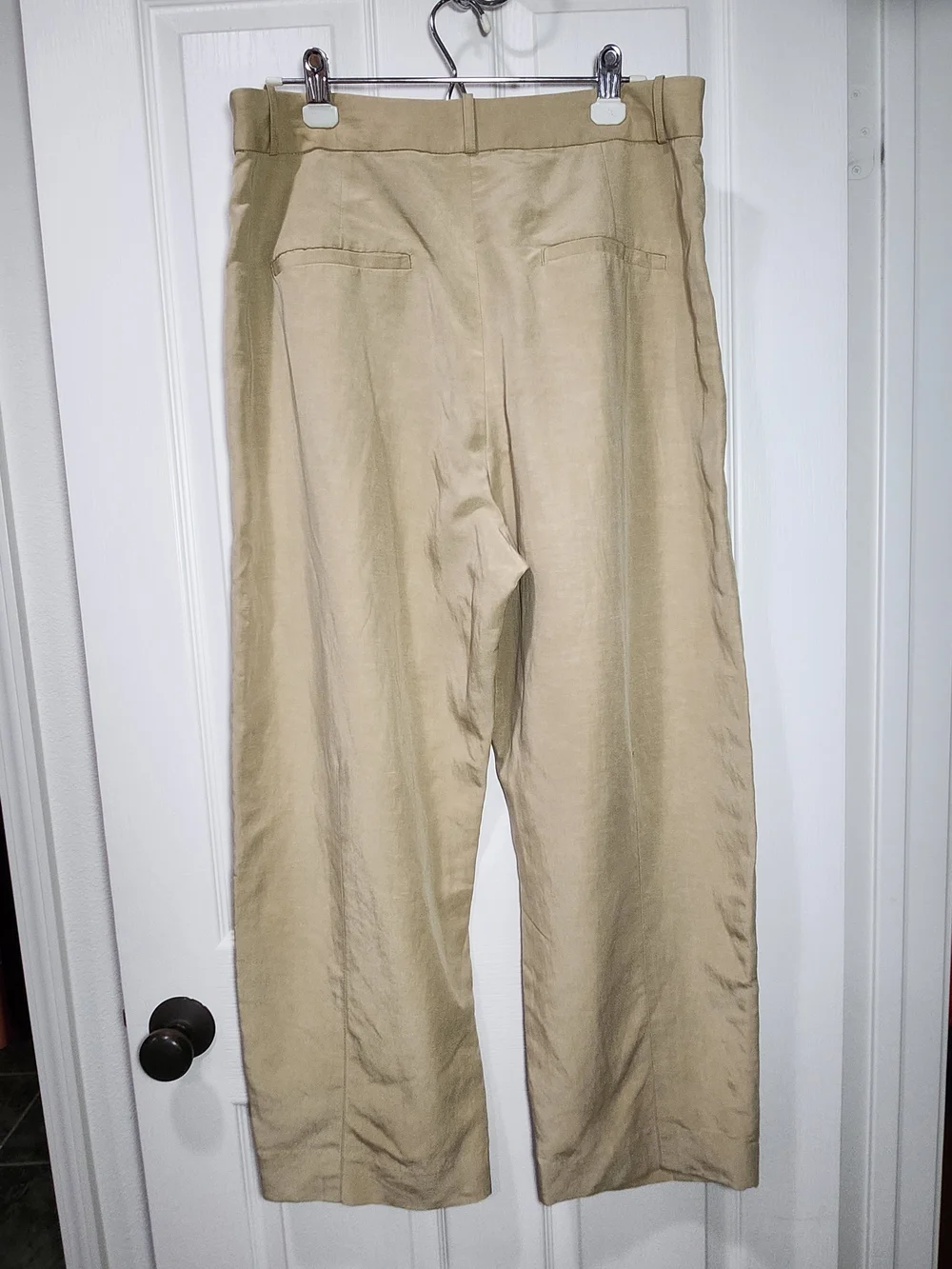 Banana Republic Tencel Linen Blend Relaxed Utility Pants Size 14 Khaki